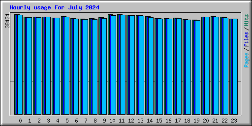 Hourly usage for July 2024